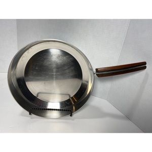 RARE Vtg danish Modern Style Vollrath circa 21 Chafing Dish Fry Pan Skillet 10”